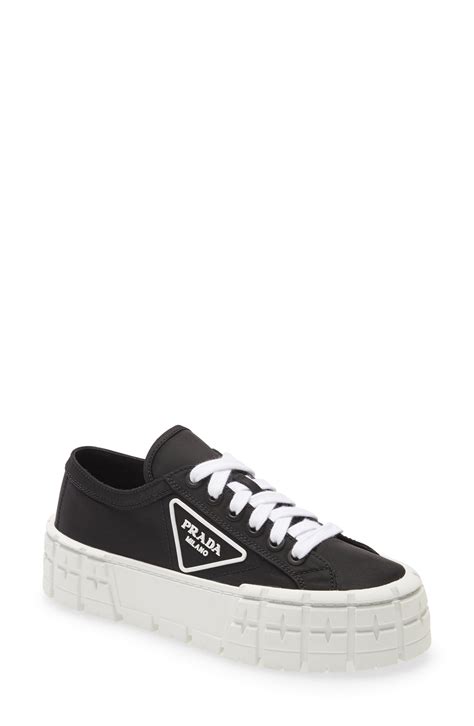 prada logo high top sneaker|prada lug sole platform sneakers.